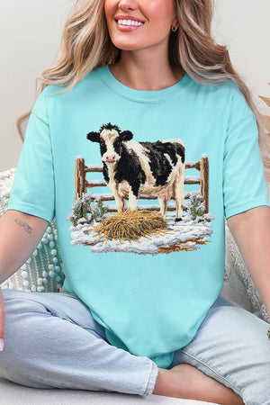 Faux Yarn Moo In The Snow Comfort Colors Adult Ring - Spun Cotton Tee - Wholesale Accessory Market