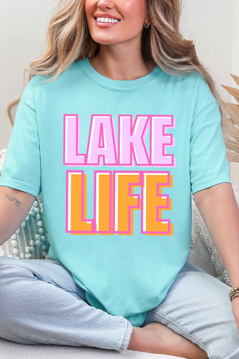 Golden Hour Lake Life Comfort Colors Adult Ring - Spun Cotton Tee - Wholesale Accessory Market