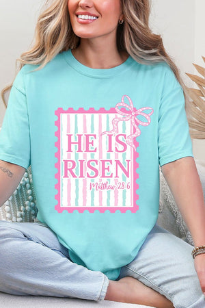 He Is Risen Stamp Comfort Colors Adult Ring - Spun Cotton Tee - Wholesale Accessory Market