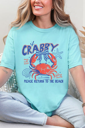If Crabby Please Return To The Beach Comfort Colors Adult Ring - Spun Cotton Tee - Wholesale Accessory Market