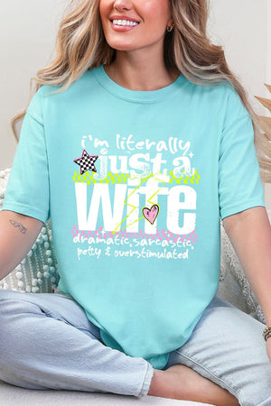 Literally Just A Wife Comfort Colors Adult Ring-Spun Cotton Tee - Wholesale Accessory Market