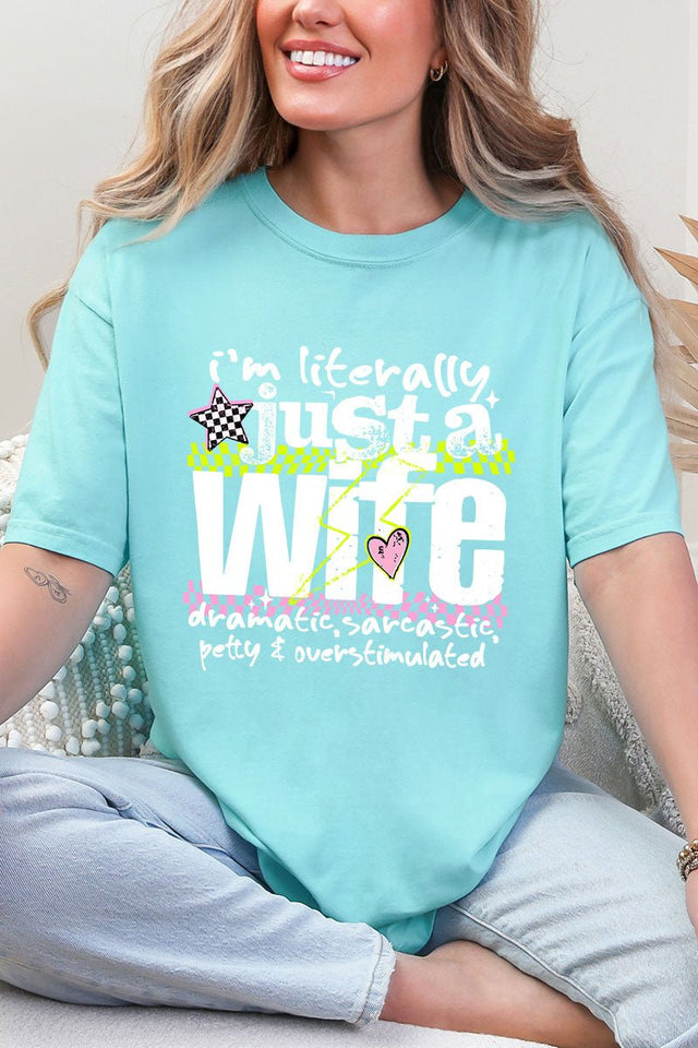 Literally Just A Wife Comfort Colors Adult Ring-Spun Cotton Tee - Wholesale Accessory Market