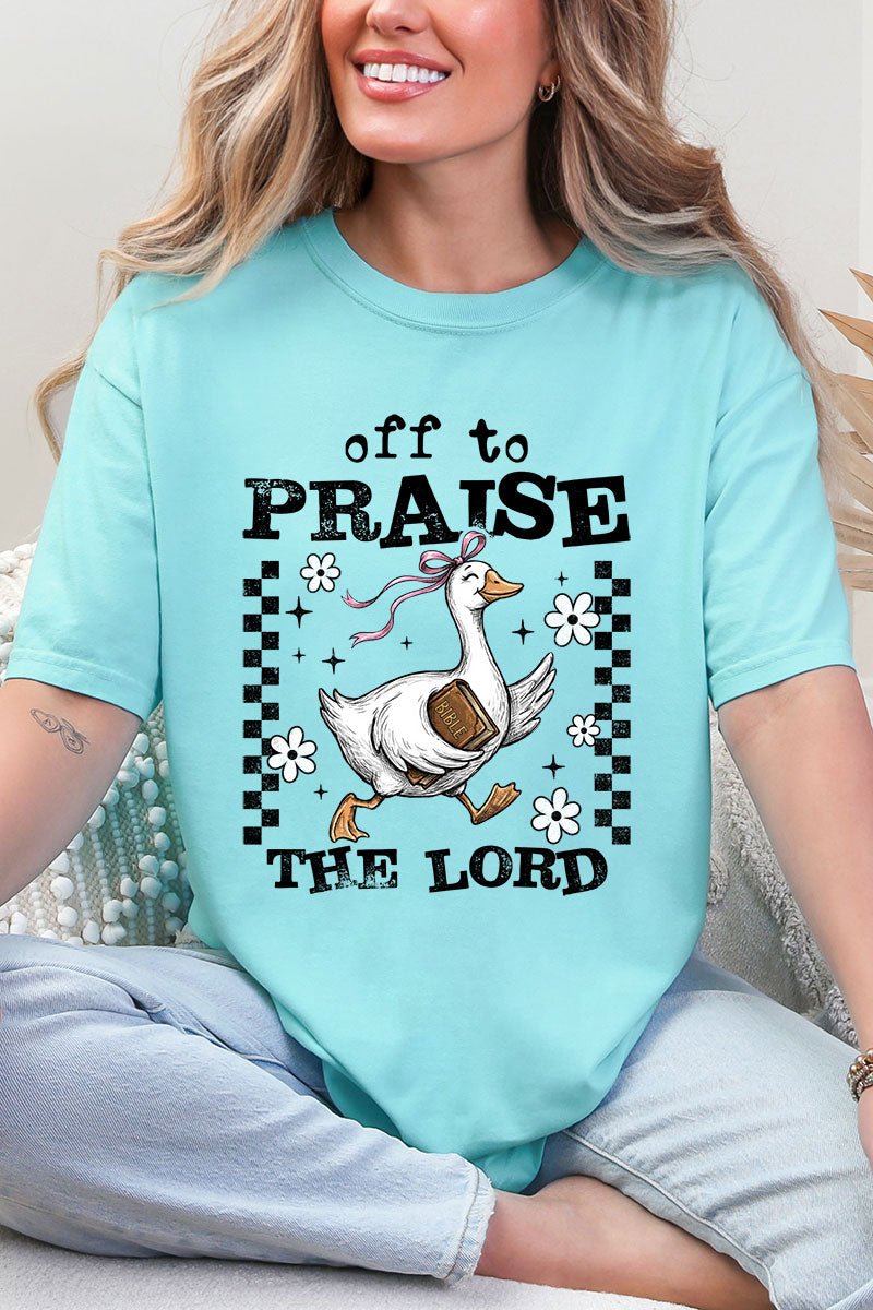 Off To Praise The Lord Comfort Colors Adult Ring - Spun Cotton Tee - Wholesale Accessory Market