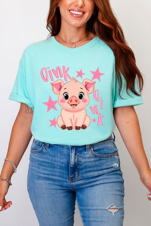 Oink Oink Shake Full Front & Back Design Comfort Colors Adult Ring-Spun Cotton Tee - Wholesale Accessory Market