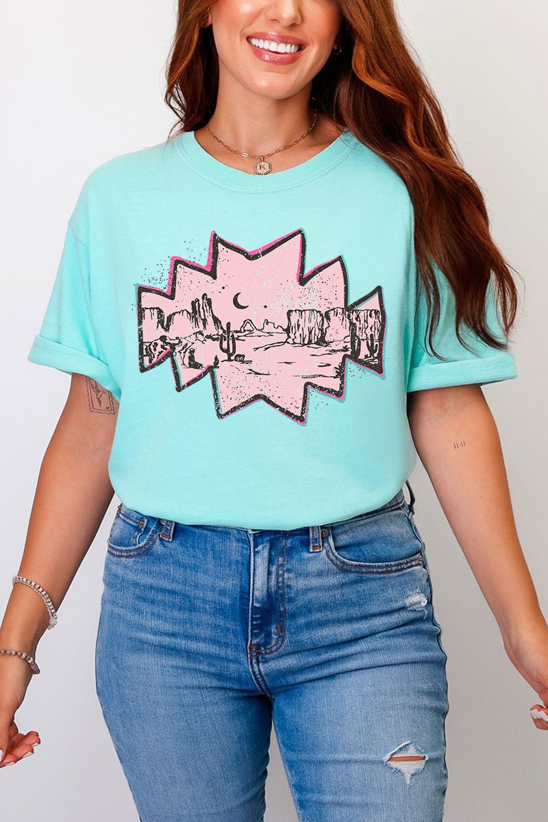 Pink Mesa Moonrise Comfort Colors Adult Ring - Spun Cotton Tee - Wholesale Accessory Market