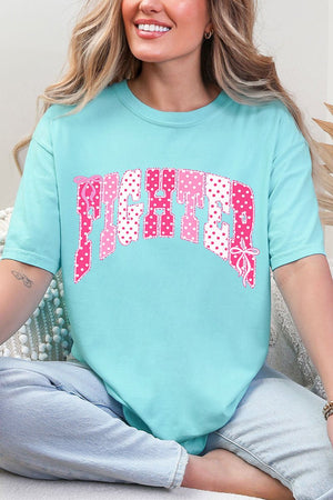 Pink Polka Pop Fighter Comfort Colors Adult Ring-Spun Cotton Tee - Wholesale Accessory Market