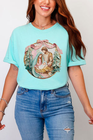 The Painted Baby Jesus Coquette Comfort Colors Adult Ring - Spun Cotton Tee - Wholesale Accessory Market