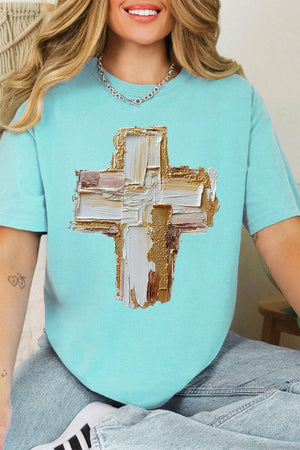 The Painted Gilded Cross Comfort Colors Adult Ring - Spun Cotton Tee - Wholesale Accessory Market
