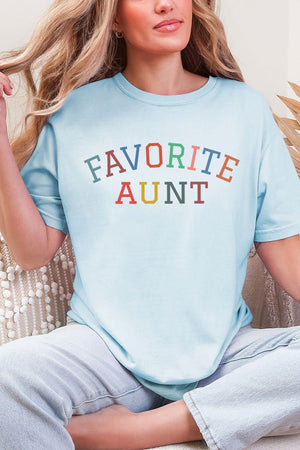 Always The Favorite Aunt Comfort Colors Adult Ring-Spun Cotton Tee - Wholesale Accessory Market
