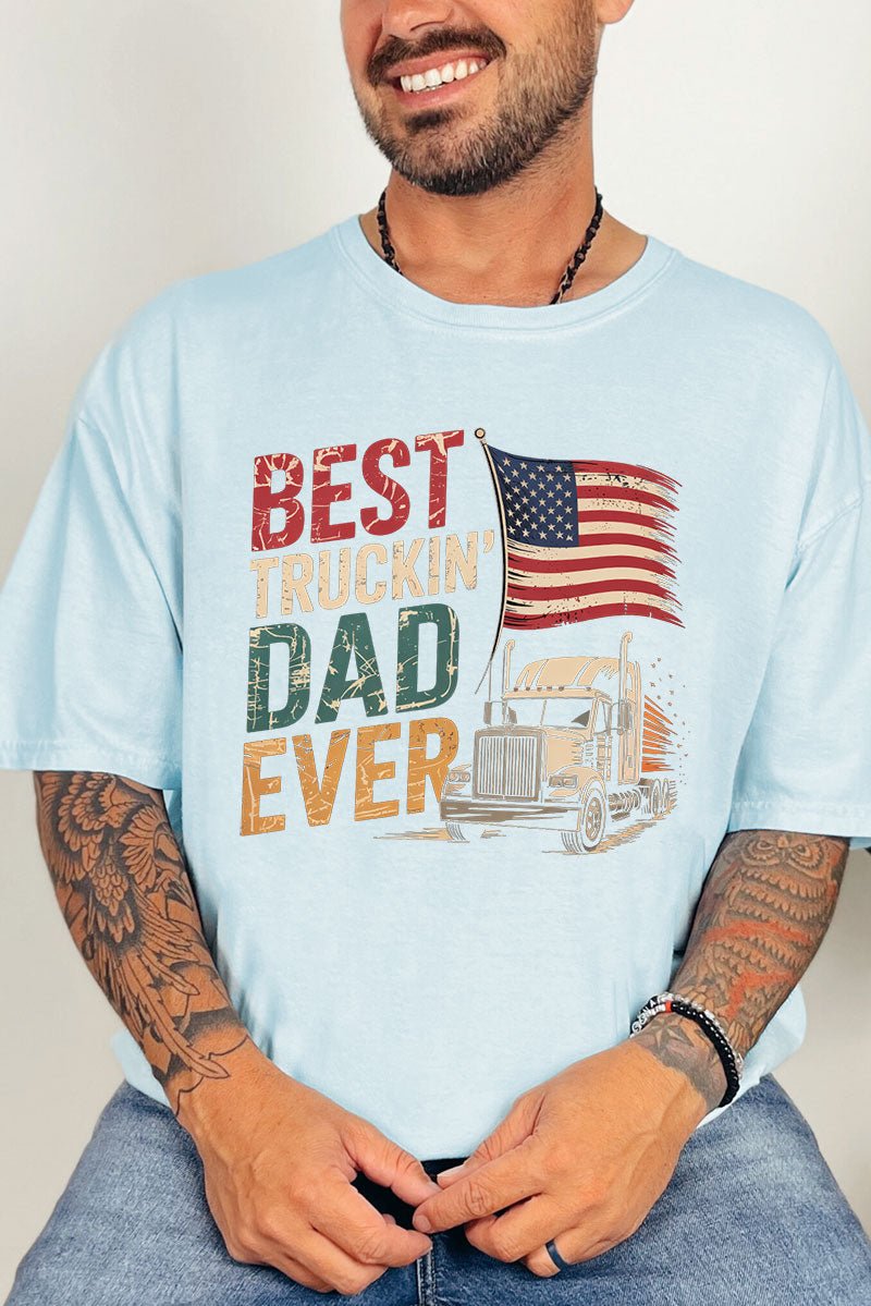 Best Truckin' Dad Ever Comfort Colors Adult Ring - Spun Cotton Tee - Wholesale Accessory Market