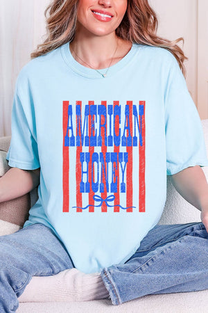 Blue American Honey Energy Comfort Colors Adult Ring - Spun Cotton Tee - Wholesale Accessory Market