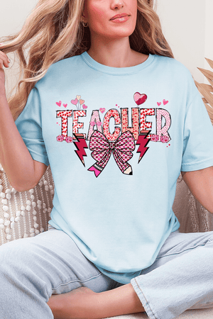 Bow Teacher Doodle Comfort Colors Adult Ring - Spun Cotton Tee - Wholesale Accessory Market