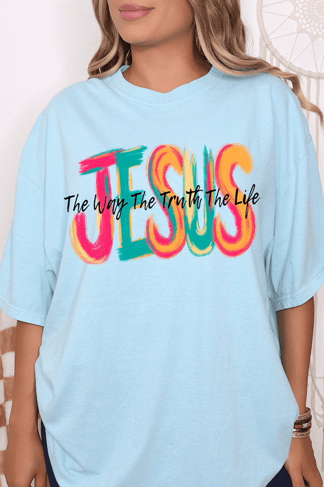 Brushstroke Jesus Comfort Colors Adult Ring - Spun Cotton Tee - Wholesale Accessory Market
