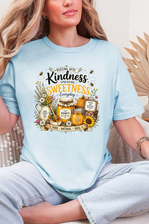 Buzzing With Kindness Comfort Colors Adult Ring-Spun Cotton Tee - Wholesale Accessory Market