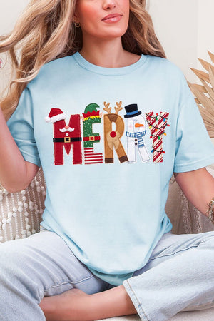 Christmas Characters Merry Comfort Colors Adult Ring-Spun Cotton Tee - Wholesale Accessory Market
