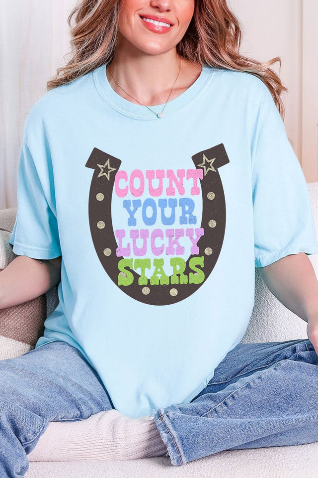Count Your Lucky Stars Comfort Colors Adult Ring - Spun Cotton Tee - Wholesale Accessory Market