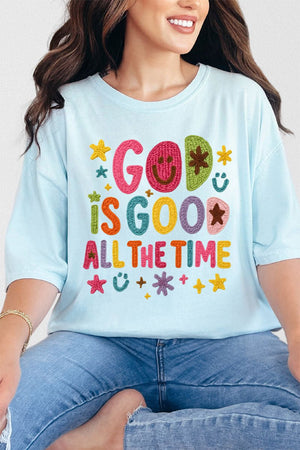 Faux Yarn God Is Good Comfort Colors Adult Ring - Spun Cotton Tee - Wholesale Accessory Market
