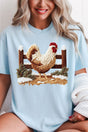 Faux Yarn Winter Chicken Comfort Colors Adult Ring - Spun Cotton Tee - Wholesale Accessory Market