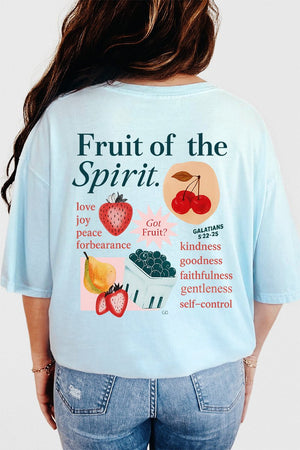 Got Fruit? Fruit Of The Spirit Front & Back Design Comfort Colors Adult Ring - Spun Cotton Tee - Wholesale Accessory Market