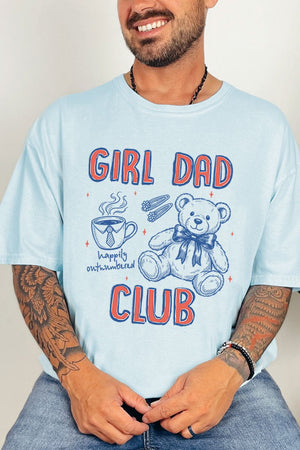 Happily Outnumbered Girl Dad Club Comfort Colors Adult Ring - Spun Cotton Tee - Wholesale Accessory Market