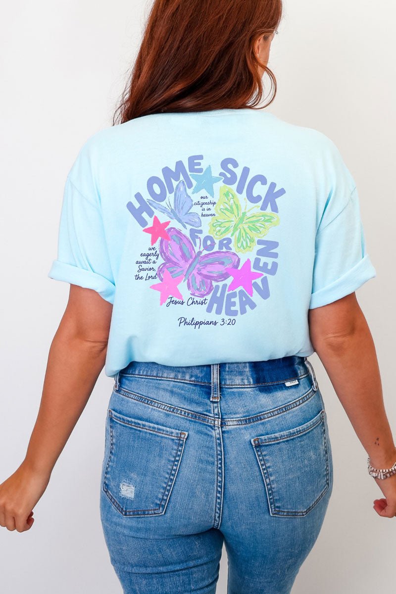 Homesick For Heaven Front & Back Comfort Colors Adult Ring-Spun Cotton Tee - Wholesale Accessory Market