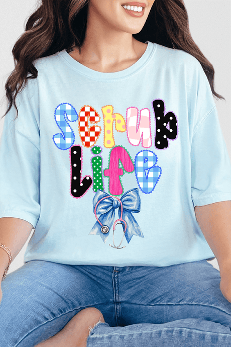 Lace Scrub Life Comfort Colors Adult Ring - Spun Cotton Tee - Wholesale Accessory Market