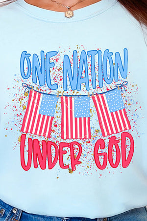 One Nation Comfort Colors Adult Ring-Spun Cotton Tee - Wholesale Accessory Market