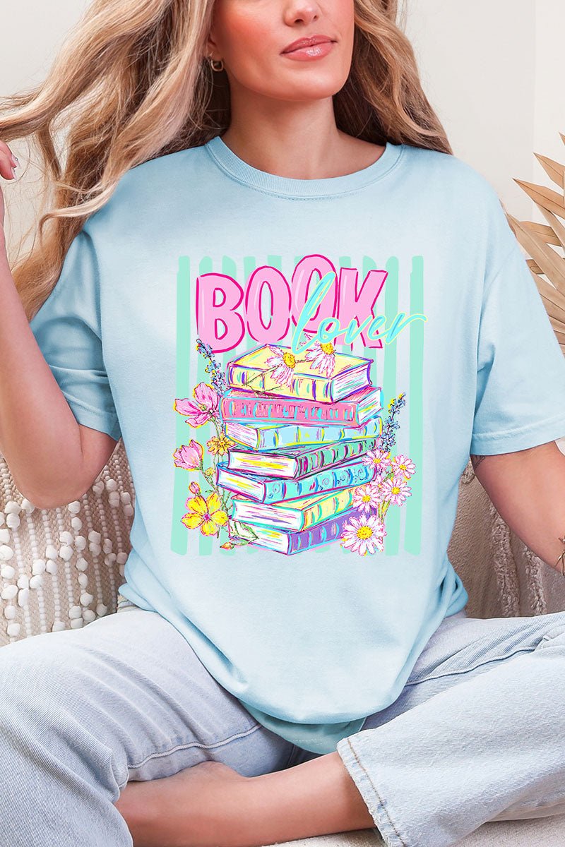 Petals & Paperback Book Lover Comfort Colors Adult Ring-Spun Cotton Tee - Wholesale Accessory Market