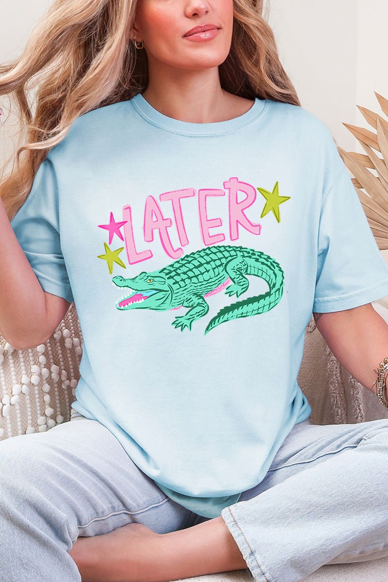 Pink Later Gator Comfort Colors Adult Ring - Spun Cotton Tee - Wholesale Accessory Market