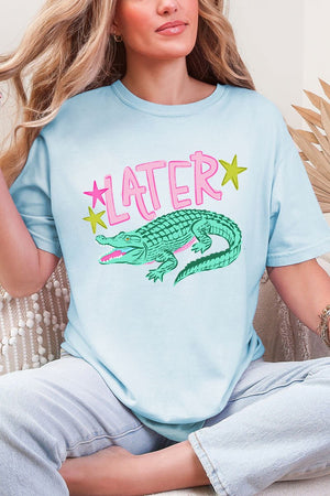 Pink Later Gator Comfort Colors Adult Ring - Spun Cotton Tee - Wholesale Accessory Market
