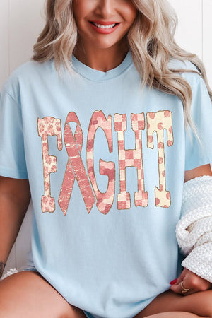 Pink Patterned Fight Comfort Colors Adult Ring-Spun Cotton Tee - Wholesale Accessory Market