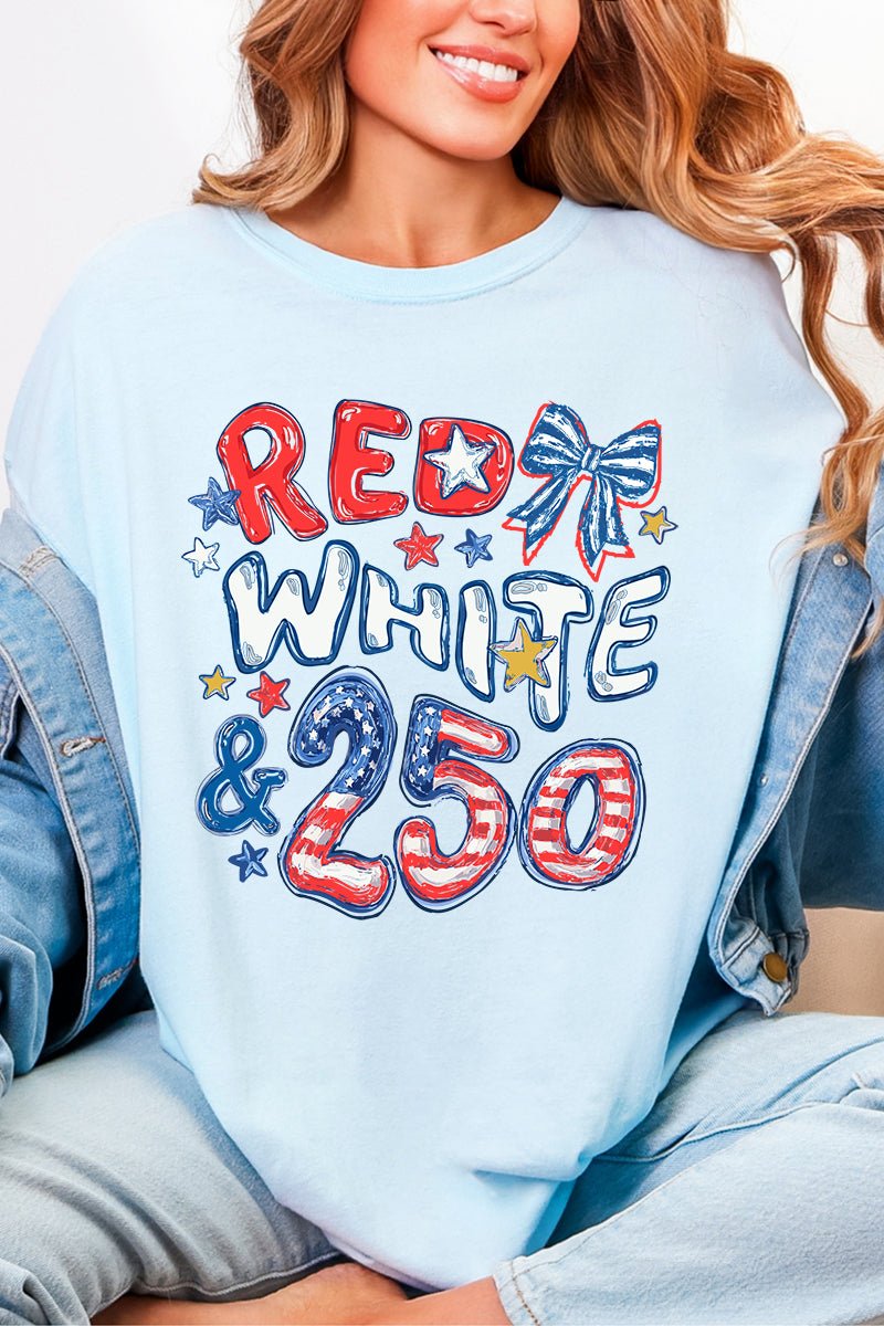 Red, White & 250 Comfort Colors Adult Ring - Spun Cotton Tee - Wholesale Accessory Market