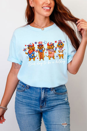 Red, White & Weiner Comfort Colors Adult Ring - Spun Cotton Tee - Wholesale Accessory Market