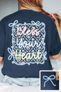 Spring Coquette Bless Your Heart Front & Back Comfort Colors Adult Ring - Spun Cotton Tee - Wholesale Accessory Market