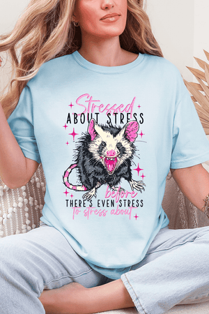 Stressed About Stress Comfort Colors Adult Ring - Spun Cotton Tee - Wholesale Accessory Market