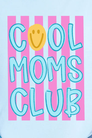 Striped Happy Cool Moms Club Comfort Colors Adult Ring - Spun Cotton Tee - Wholesale Accessory Market