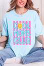 Striped Happy Cool Moms Club Comfort Colors Adult Ring - Spun Cotton Tee - Wholesale Accessory Market