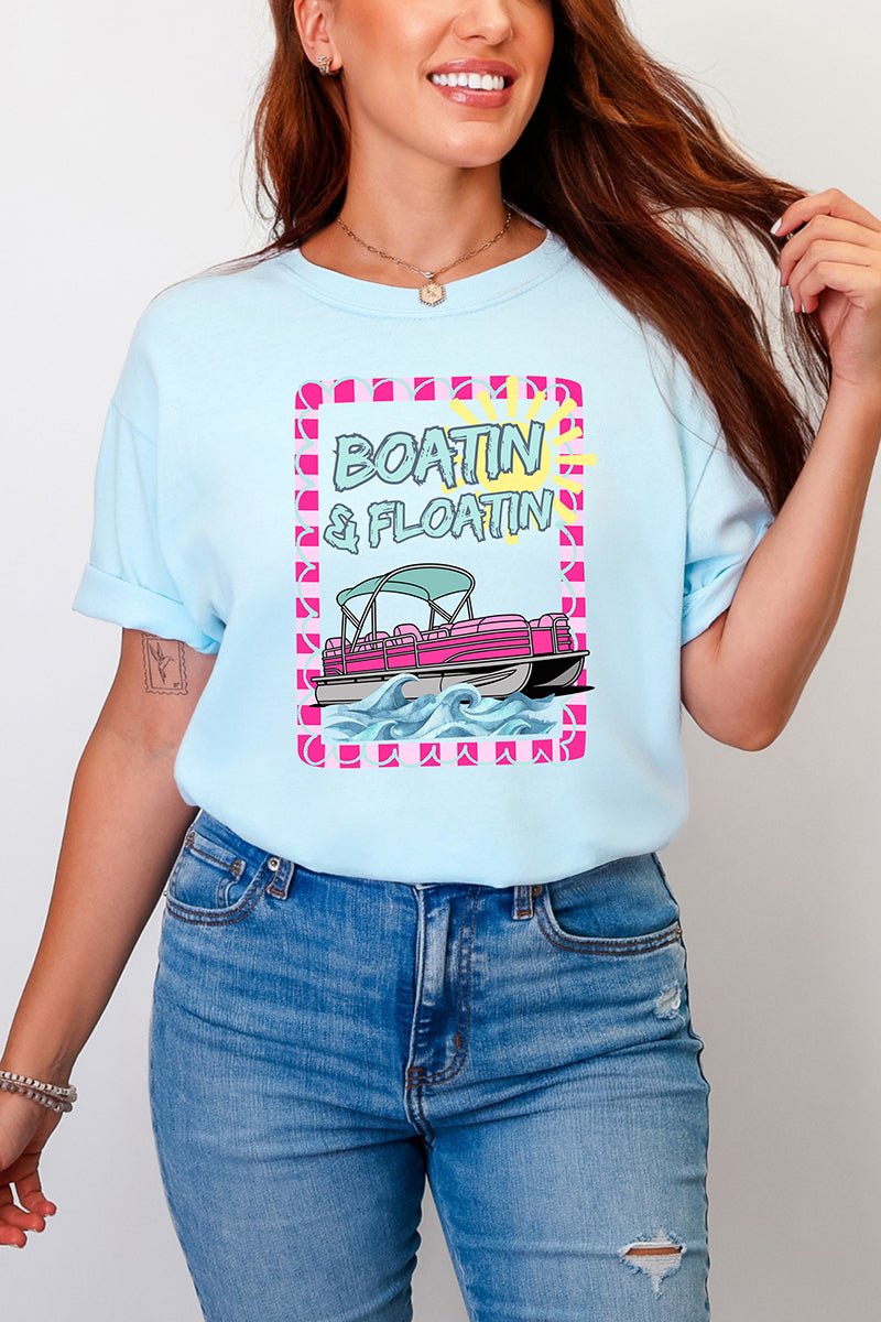 Sunny Boatin & Floatin Comfort Colors Adult Ring - Spun Cotton Tee - Wholesale Accessory Market