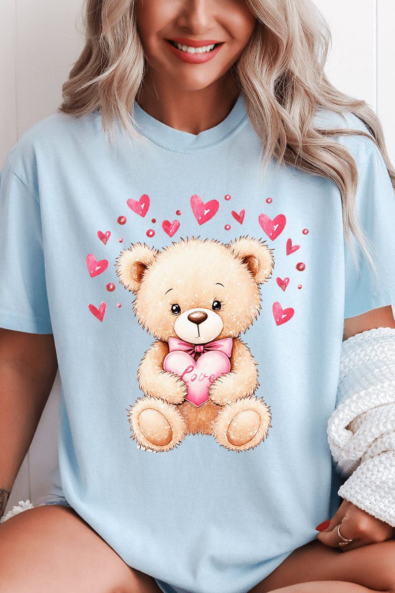 Teddy In Love Comfort Colors Adult Ring - Spun Cotton Tee - Wholesale Accessory Market