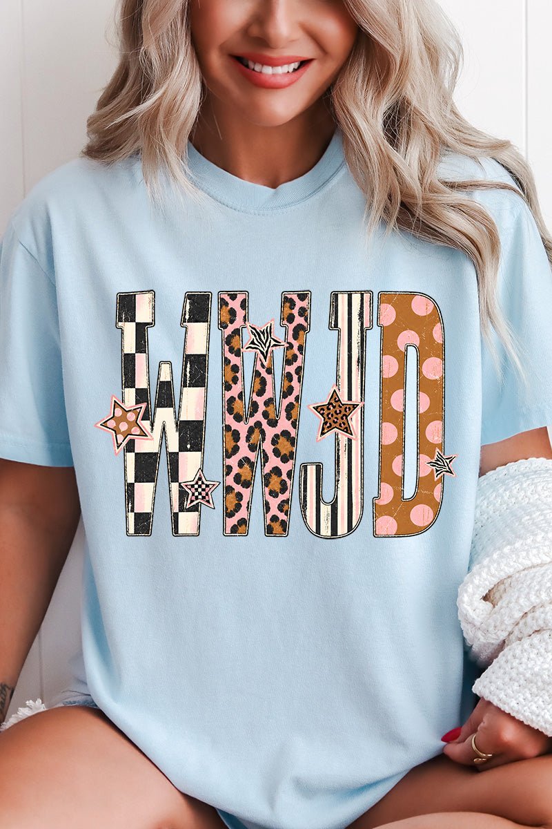 WWJD Pattern Pop Comfort Colors Adult Ring-Spun Cotton Tee - Wholesale Accessory Market