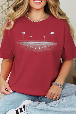 Baseball Lights Comfort Colors Adult Ring - Spun Cotton Tee - Wholesale Accessory Market