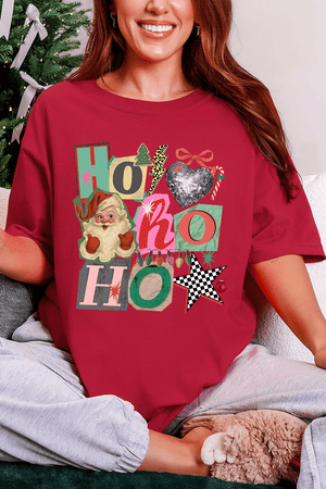 Ho Ho Retro Christmas Comfort Colors Adult Ring - Spun Cotton Tee - Wholesale Accessory Market
