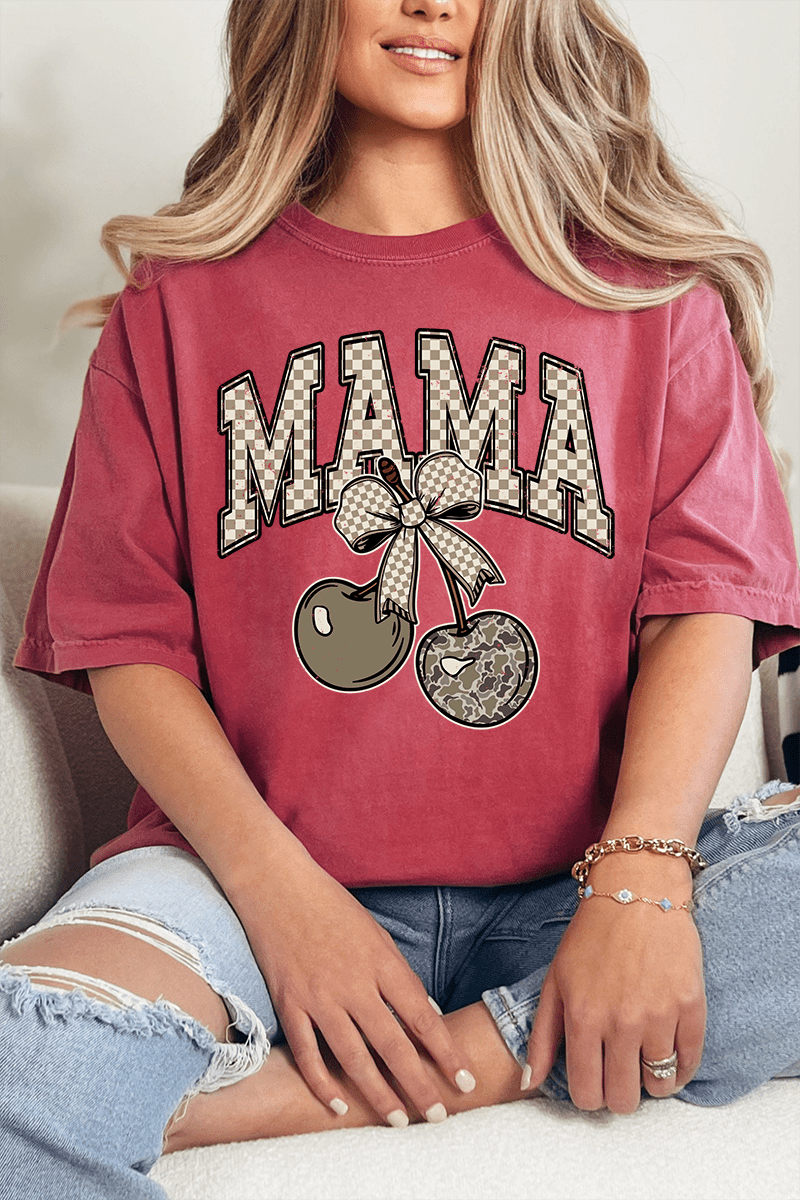 Cherry Luxe Mama Comfort Colors Adult Ring - Spun Cotton Tee - Wholesale Accessory Market