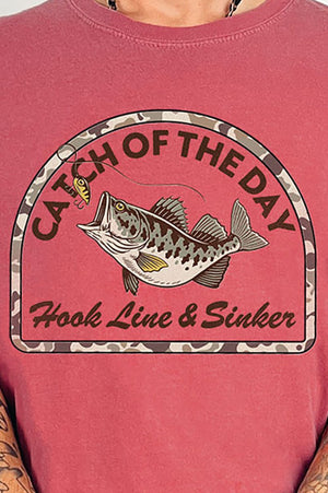 Hook Line & Sinker Brown Comfort Colors Adult Ring-Spun Cotton Tee - Wholesale Accessory Market