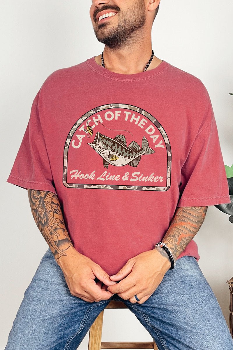 Hook Line & Sinker Cream Comfort Colors Adult Ring-Spun Cotton Tee - Wholesale Accessory Market