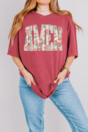 Pearls & Petals Amen Comfort Colors Adult Ring-Spun Cotton Tee - Wholesale Accessory Market