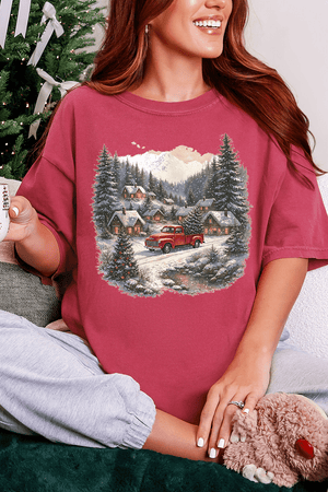 Snowfall On Main Street Comfort Colors Adult Ring - Spun Cotton Tee - Wholesale Accessory Market