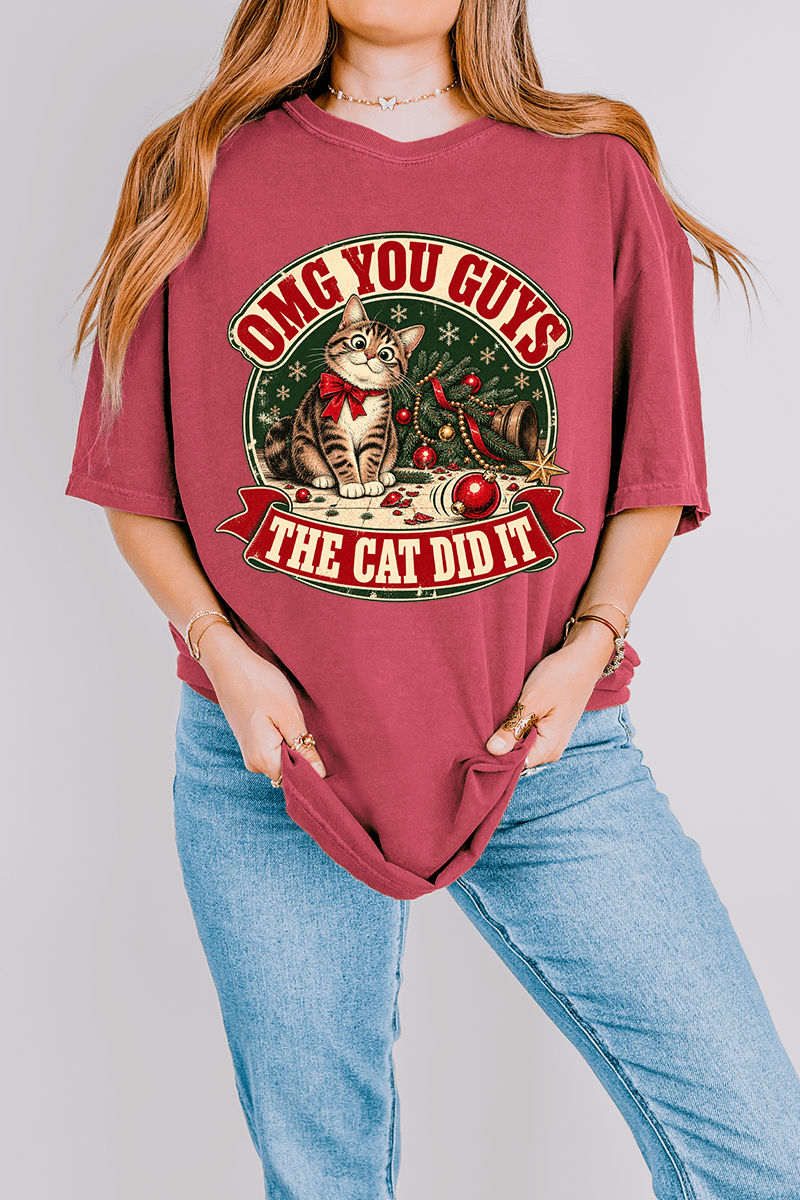 The Cat Did It Comfort Colors Adult Ring-Spun Cotton Tee - Wholesale Accessory Market