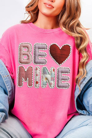 Be Mine Faux Yarn Comfort Colors Adult Ring - Spun Cotton Tee - Wholesale Accessory Market