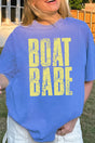 Distressed Boat Babe Comfort Colors Adult Ring - Spun Cotton Tee - Wholesale Accessory Market